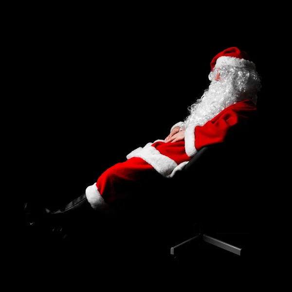 Άγιος Βασίλης κάθεται στην καρέκλα — Φωτογραφία Αρχείου