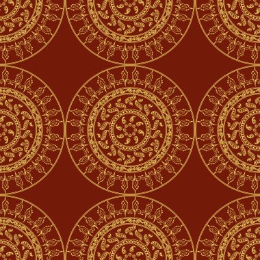 sorunsuz dekoratif arka plan, sorunsuz etnik köken. arka planda etnik tarzı, Hint takı, daire içinde etnik tarzı