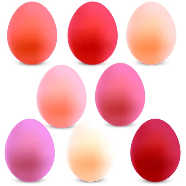 3D Vector easter eggs set with shadows — Stock Vector