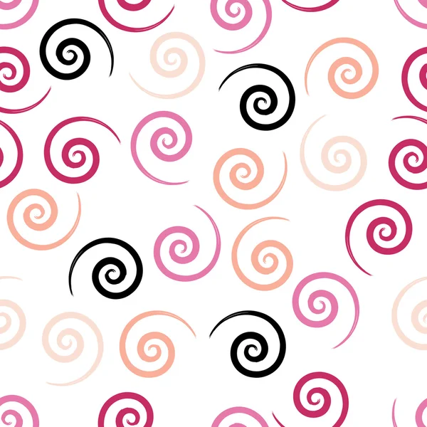 Cute vector seamless pattern . Swirl, brush strokes.  Endless texture can be used for printing onto fabric or paper