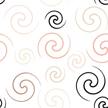 Cute vector seamless pattern . Swirl, brush strokes.  Endless texture can be used for printing onto fabric or paper