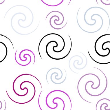 Cute vector seamless pattern . Swirl, brush strokes.  Endless texture can be used for printing onto fabric or paper