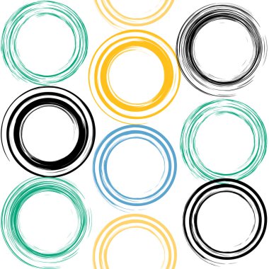 Sevimli vektör geometrik seamless modeli. Fırça darbeleri, girdap. El doku çekilmiş. Soyut formları. Sonsuz doku kumaş ya da kağıt üzerine baskı için kullanılabilir