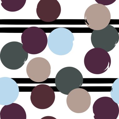 Sevimli vektör geometrik seamless modeli. Lekeli ve çizgili. Fırça darbeleri. El doku çekilmiş. Soyut formları. Sonsuz doku kumaş ya da kağıt üzerine baskı için kullanılabilir