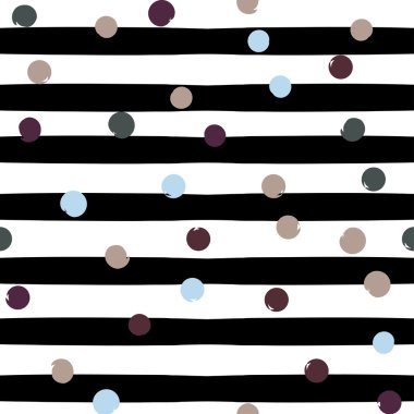 Sevimli vektör geometrik seamless modeli. Lekeli ve çizgili. Fırça darbeleri. El doku çekilmiş. Soyut formları. Sonsuz doku kumaş ya da kağıt üzerine baskı için kullanılabilir