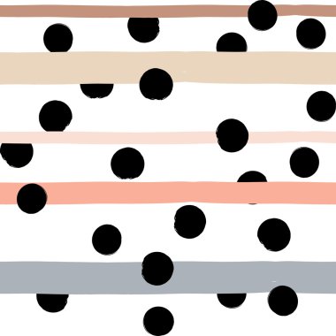 Sevimli vektör geometrik seamless modeli. Lekeli ve çizgili. Fırça darbeleri. El doku çekilmiş. Soyut formları. Sonsuz doku kumaş ya da kağıt üzerine baskı için kullanılabilir