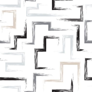 Sevimli vektör geometrik seamless modeli. Fırça darbeleri. El doku çekilmiş. Soyut formları. Sonsuz doku kumaş ya da kağıt üzerine baskı için kullanılabilir