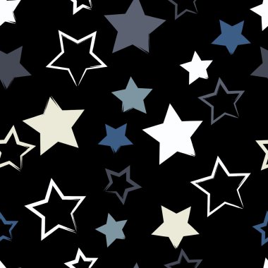 Sevimli vektör geometrik seamless modeli. Fırça strokesand yıldız. El doku çekilmiş. Soyut formları. Sonsuz doku kumaş ya da kağıt üzerine baskı için kullanılabilir