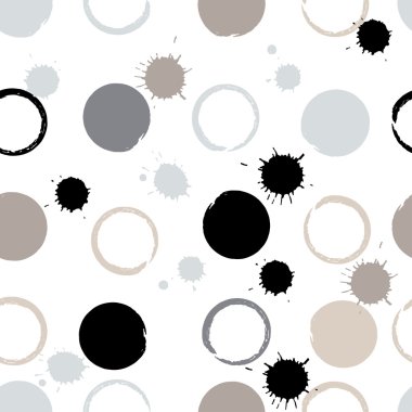 Sevimli vektör geometrik seamless modeli. Fırça darbeleri, lekeli ve lekeleri. El doku çekilmiş. Soyut formları. Sonsuz doku kumaş ya da kağıt üzerine baskı için kullanılabilir