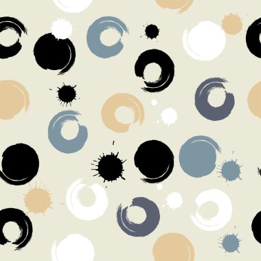 Sevimli vektör geometrik seamless modeli. Fırça darbeleri. Lekeli ve lekeleri. El doku çekilmiş. Soyut formları. Sonsuz doku kumaş ya da kağıt üzerine baskı için kullanılabilir