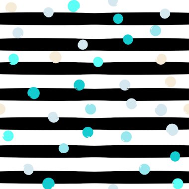 Sevimli vektör geometrik seamless modeli. Lekeli ve çizgili. Fırça darbeleri. El doku çekilmiş. Soyut formları. Sonsuz doku kumaş ya da kağıt üzerine baskı için kullanılabilir