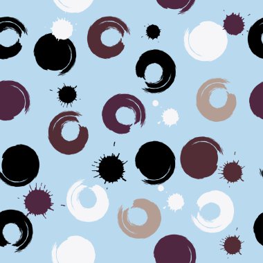 Sevimli vektör geometrik seamless modeli. Fırça darbeleri. Lekeli ve lekeleri. El doku çekilmiş. Soyut formları. Sonsuz doku kumaş ya da kağıt üzerine baskı için kullanılabilir