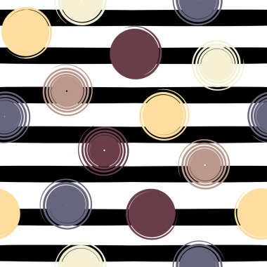 Sevimli vektör geometrik seamless modeli. Lekeli ve çizgili. Fırça darbeleri. El doku çekilmiş. Soyut formları. Sonsuz doku kumaş ya da kağıt üzerine baskı için kullanılabilir