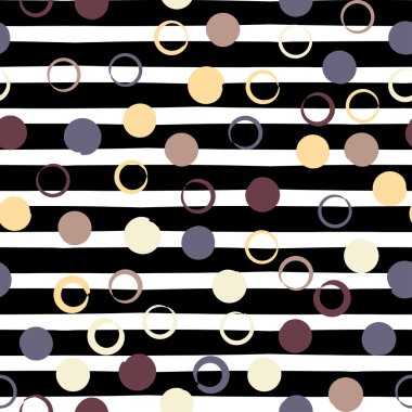 Sevimli vektör geometrik seamless modeli. Lekeli ve çizgili. Fırça darbeleri. El doku çekilmiş. Soyut formları. Sonsuz doku kumaş ya da kağıt üzerine baskı için kullanılabilir
