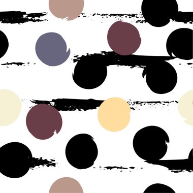 Sevimli vektör geometrik seamless modeli. Lekeli ve çizgili. Fırça darbeleri. El doku çekilmiş. Soyut formları. Sonsuz doku kumaş ya da kağıt üzerine baskı için kullanılabilir