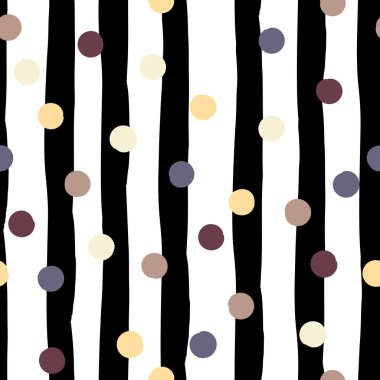 Sevimli vektör geometrik seamless modeli. Lekeli ve çizgili. Fırça darbeleri. El doku çekilmiş. Soyut formları. Sonsuz doku kumaş ya da kağıt üzerine baskı için kullanılabilir