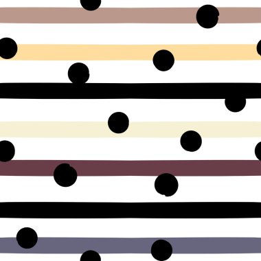 Sevimli vektör geometrik seamless modeli. Lekeli ve çizgili. Fırça darbeleri. El doku çekilmiş. Soyut formları. Sonsuz doku kumaş ya da kağıt üzerine baskı için kullanılabilir