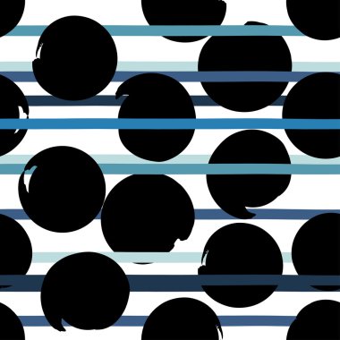 Sevimli vektör geometrik seamless modeli. Lekeli ve çizgili. Fırça darbeleri. El doku çekilmiş. Soyut formları. Sonsuz doku kumaş ya da kağıt üzerine baskı için kullanılabilir