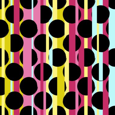 Sevimli vektör geometrik dikişsiz desen . Puantiye. Fırça darbeleri. Soyut formlar. Sonsuz doku kumaş veya kağıt üzerine yazdırmak için kullanılabilir