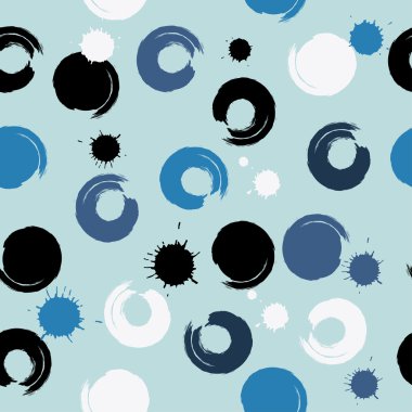 Sevimli vektör geometrik seamless modeli. Fırça darbeleri. Lekeli ve lekeleri. El doku çekilmiş. Soyut formları. Sonsuz doku kumaş ya da kağıt üzerine baskı için kullanılabilir