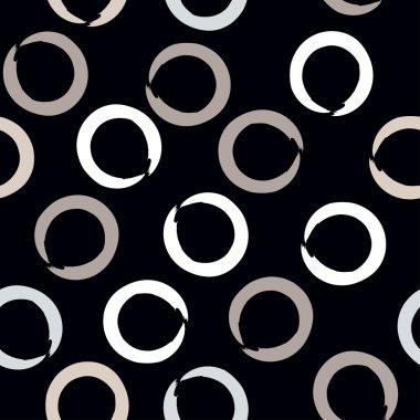 Sevimli vektör geometrik seamless modeli. Fırça darbeleri, polka noktaları. El doku çekilmiş. Soyut formları. Sonsuz doku kumaş ya da kağıt üzerine baskı için kullanılabilir