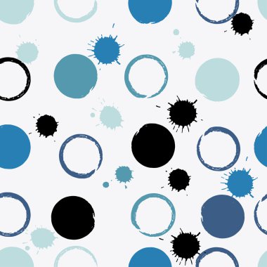 Sevimli vektör geometrik seamless modeli. Fırça darbeleri. Lekeli ve lekeleri. El doku çekilmiş. Soyut formları. Sonsuz doku kumaş ya da kağıt üzerine baskı için kullanılabilir