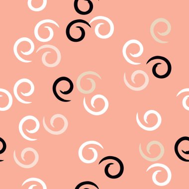 Sevimli vektör geometrik seamless modeli. Fırça darbeleri, girdap. El doku çekilmiş. Soyut formları. Sonsuz doku kumaş ya da kağıt üzerine baskı için kullanılabilir