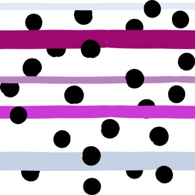 Sevimli vektör geometrik seamless modeli. Lekeli ve çizgili. Fırça darbeleri. El doku çekilmiş. Soyut formları. Sonsuz doku kumaş ya da kağıt üzerine baskı için kullanılabilir