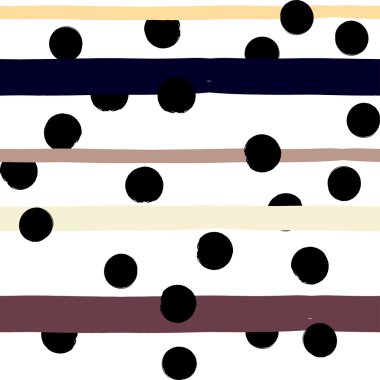 Sevimli vektör geometrik seamless modeli. Lekeli ve çizgili. Fırça darbeleri. El doku çekilmiş. Soyut formları. Sonsuz doku kumaş ya da kağıt üzerine baskı için kullanılabilir