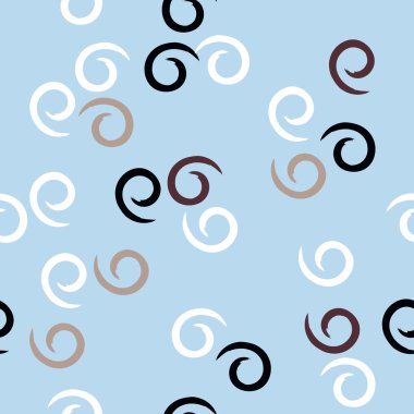 Sevimli vektör geometrik seamless modeli. Fırça darbeleri, girdap. El doku çekilmiş. Soyut formları. Sonsuz doku kumaş ya da kağıt üzerine baskı için kullanılabilir