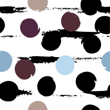 Sevimli vektör geometrik seamless modeli. Lekeli ve çizgili. Fırça darbeleri. El doku çekilmiş. Soyut formları. Sonsuz doku kumaş ya da kağıt üzerine baskı için kullanılabilir