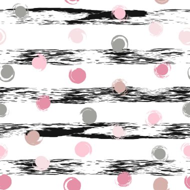 Sevimli vektör geometrik seamless modeli. Lekeli ve çizgili. Fırça darbeleri. El doku çekilmiş. Soyut formları. Sonsuz doku kumaş ya da kağıt üzerine baskı için kullanılabilir