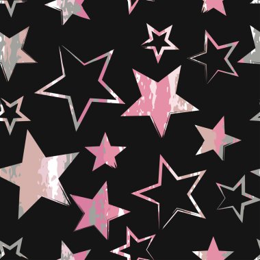 Kusursuz evrensel desen. Grunge doku. Yıldız