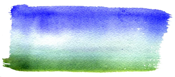 Σταγόνα ορθογώνιο μπλε υδατογραφικού πτώση. Αφηρημένη ζωγραφική χέρι τέχνης απομονωθεί σε λευκό φόντο. — Φωτογραφία Αρχείου