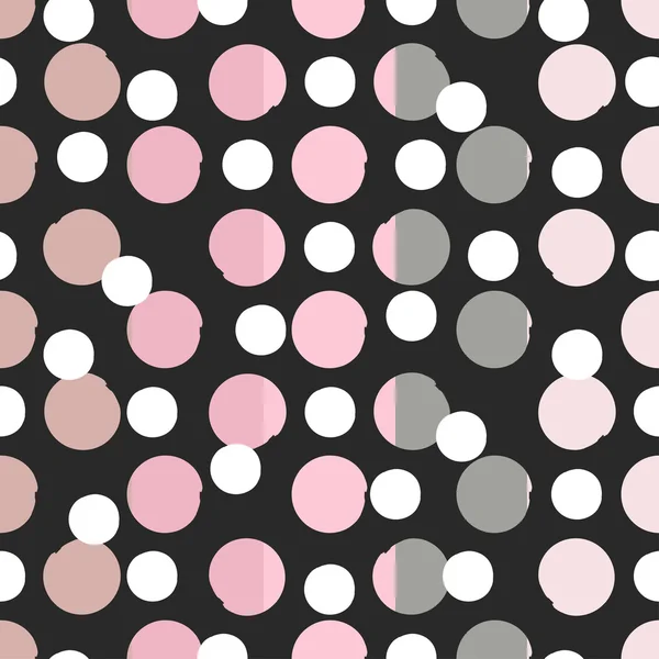 Modèle universel sans couture. Pois, cercles, bandes — Image vectorielle