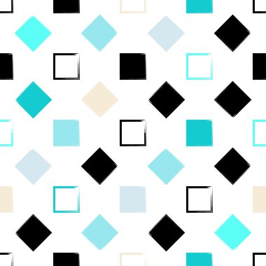 Dikişsiz evrensel geometrik modern desen. Kareler ve elmas