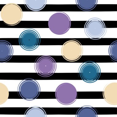 Sevimli vektör geometrik seamless modeli. Lekeli ve çizgili. Fırça darbeleri. El doku çekilmiş. Soyut formları. Sonsuz doku kumaş ya da kağıt üzerine baskı için kullanılabilir