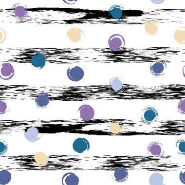 Sevimli vektör geometrik seamless modeli. Lekeli ve çizgili. Fırça darbeleri. El doku çekilmiş. Soyut formları. Sonsuz doku kumaş ya da kağıt üzerine baskı için kullanılabilir