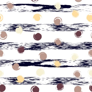 Sevimli vektör geometrik seamless modeli. Lekeli ve çizgili. Fırça darbeleri. El doku çekilmiş. Soyut formları. Sonsuz doku kumaş ya da kağıt üzerine baskı için kullanılabilir
