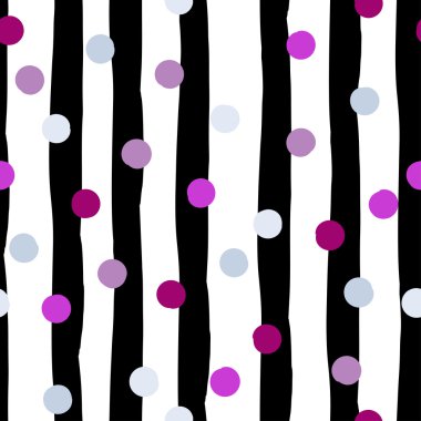 Sevimli vektör geometrik seamless modeli. Lekeli ve çizgili. Fırça darbeleri. El doku çekilmiş. Soyut formları. Sonsuz doku kumaş ya da kağıt üzerine baskı için kullanılabilir