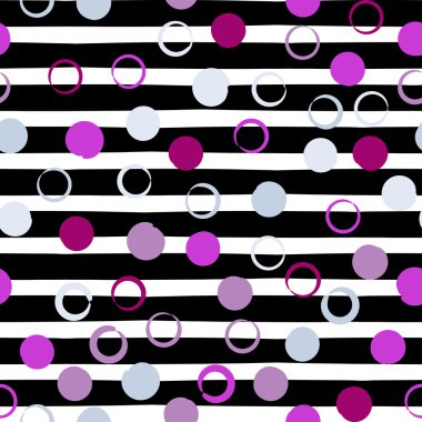 Sevimli vektör geometrik seamless modeli. Lekeli ve çizgili. Fırça darbeleri. El doku çekilmiş. Soyut formları. Sonsuz doku kumaş ya da kağıt üzerine baskı için kullanılabilir