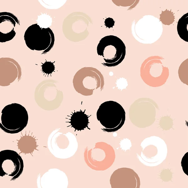 Cute vector seamless pattern . Swirl, brush strokes.  Endless texture can be used for printing onto fabric or paper — Wektor stockowy
