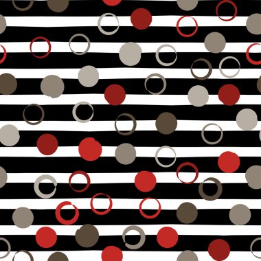 Sevimli vektör geometrik seamless modeli. Lekeli ve çizgili. Fırça darbeleri. El doku çekilmiş. Soyut formları. Sonsuz doku kumaş ya da kağıt üzerine baskı için kullanılabilir