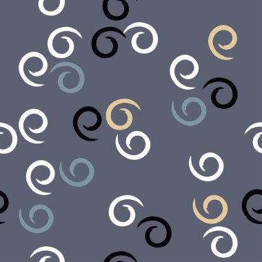 Sevimli vektör geometrik seamless modeli. Fırça darbeleri, girdap. Soyut formları. Sonsuz doku kumaş ya da kağıt üzerine baskı için kullanılabilir