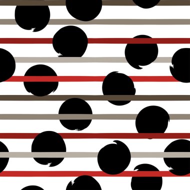 Sevimli vektör geometrik seamless modeli. Lekeli ve çizgili. Fırça darbeleri. El doku çekilmiş. Soyut formları. Sonsuz doku kumaş ya da kağıt üzerine baskı için kullanılabilir