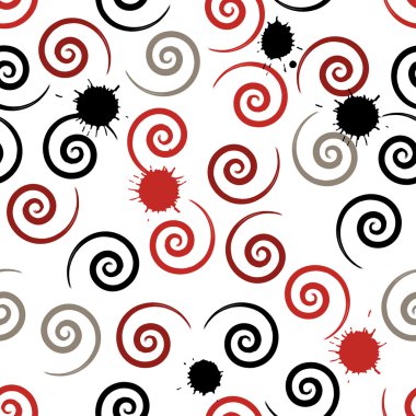 Sevimli vektör geometrik seamless modeli. Fırça darbeleri, girdap. El doku çekilmiş. Soyut formları. Sonsuz doku kumaş ya da kağıt üzerine baskı için kullanılabilir