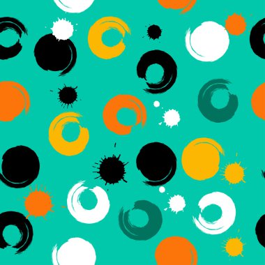 Sevimli vektör geometrik seamless modeli. Fırça darbeleri. Lekeli ve lekeleri. El doku çekilmiş. Soyut formları. Sonsuz doku kumaş ya da kağıt üzerine baskı için kullanılabilir