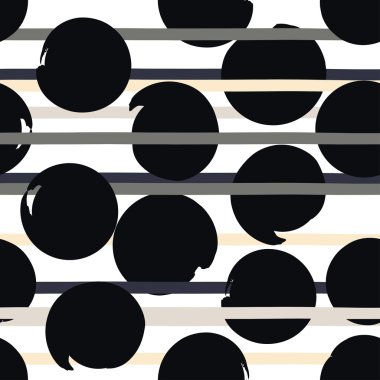 Sevimli vektör geometrik seamless modeli. Lekeli ve çizgili. Fırça darbeleri. El doku çekilmiş. Soyut formları. Sonsuz doku kumaş ya da kağıt üzerine baskı için kullanılabilir