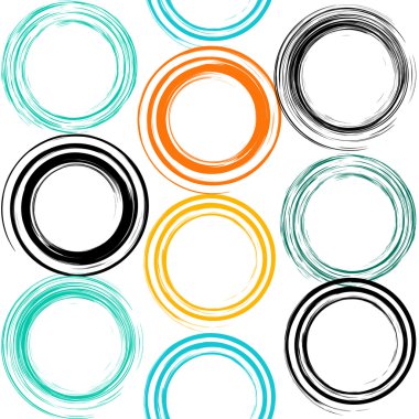 Sevimli vektör geometrik seamless modeli. Fırça darbeleri, girdap. El doku çekilmiş. Soyut formları. Sonsuz doku kumaş ya da kağıt üzerine baskı için kullanılabilir