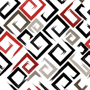 Sevimli vektör geometrik seamless modeli. Fırça darbeleri, oklar. El doku çekilmiş. Soyut formları. Sonsuz doku kumaş ya da kağıt üzerine baskı için kullanılabilir